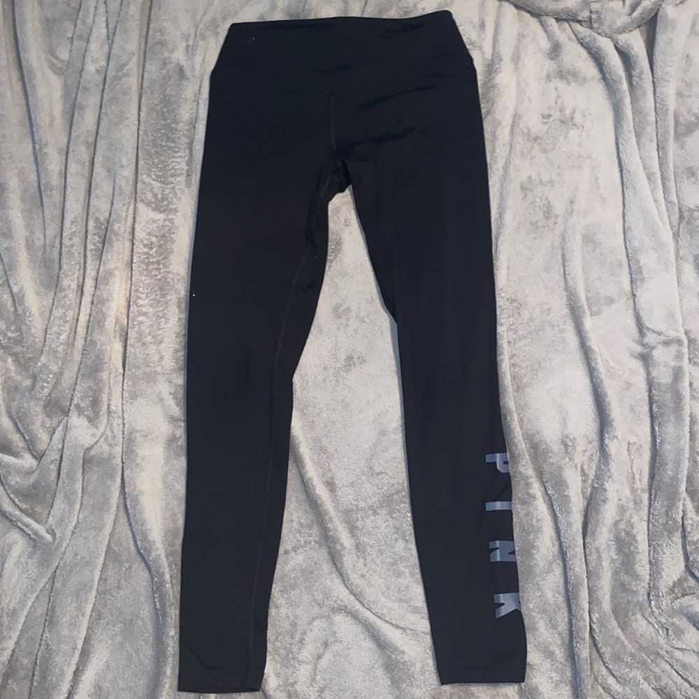 Pink VS black leggings
